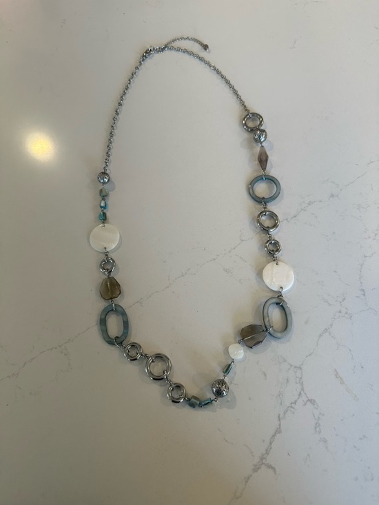 Lia Sophia Jewelry - Lia Sophia Silver-Tone Necklace with Blue and White Accents